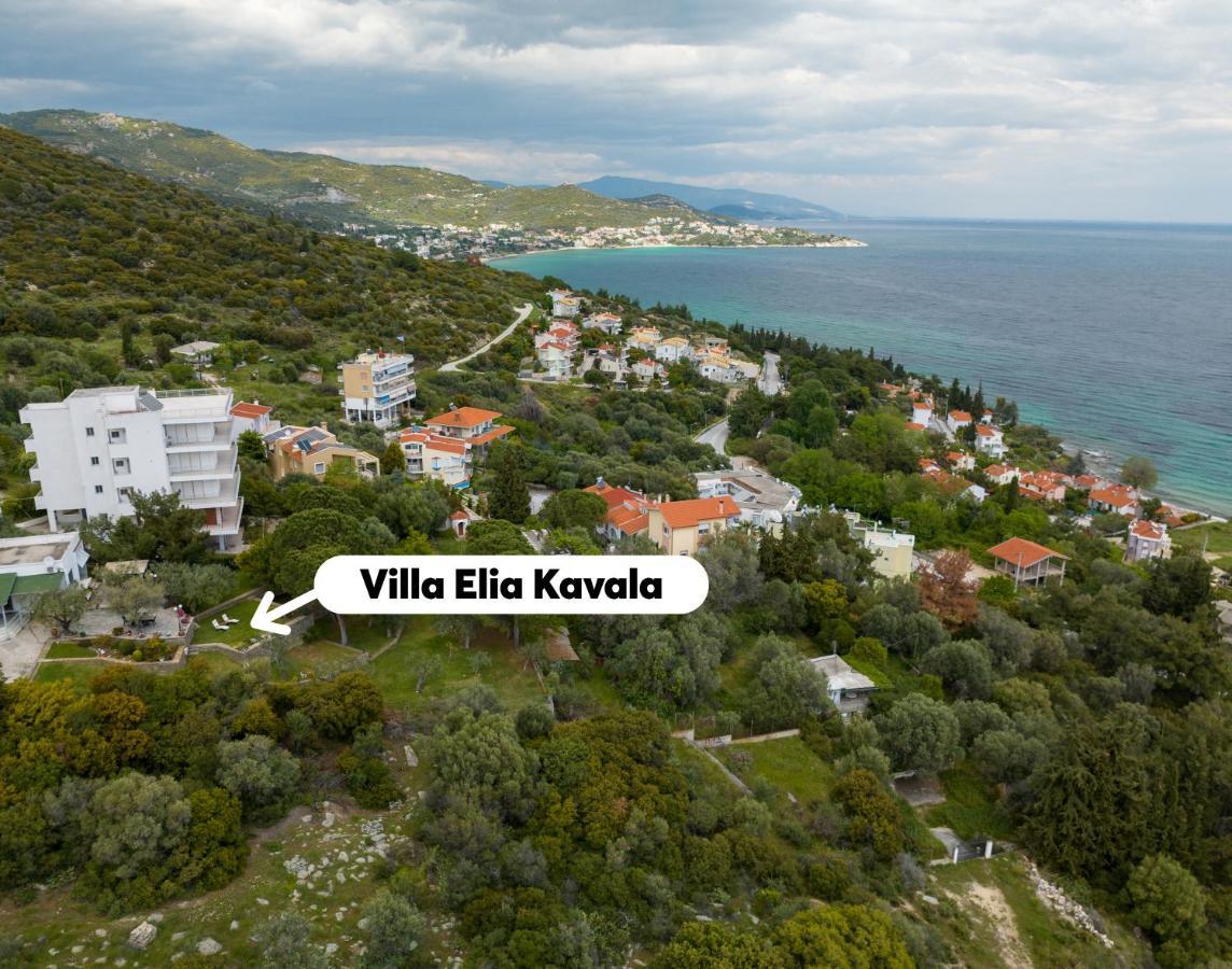 Villa Elia Kavala - Mediterranean Holiday Villa PalaiónTsiflíkion Zewnętrze zdjęcie